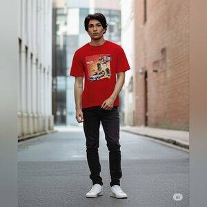 Alstyle red graphic short sleeve t-shirt - Marty McPrime